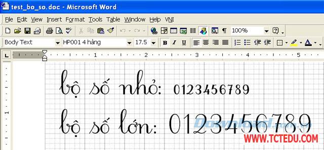 Tải phần mềm Font chữ tập viết Tiểu học
