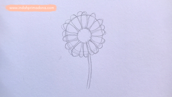 drawing tutorial, cara menggambar bunga daisy, tutorial gambar, gambar bunga daisy, beginner drawing tutorial, gambar untuk pemula, tutorial mudah