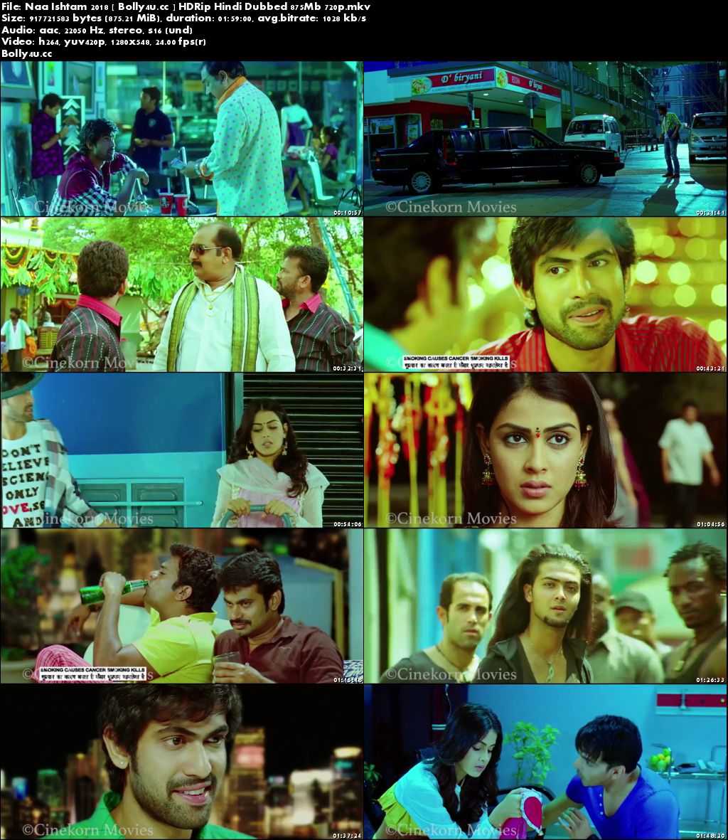 Naa Ishtam 2018 HDRip 850MB Hindi Dubbed 720p Download