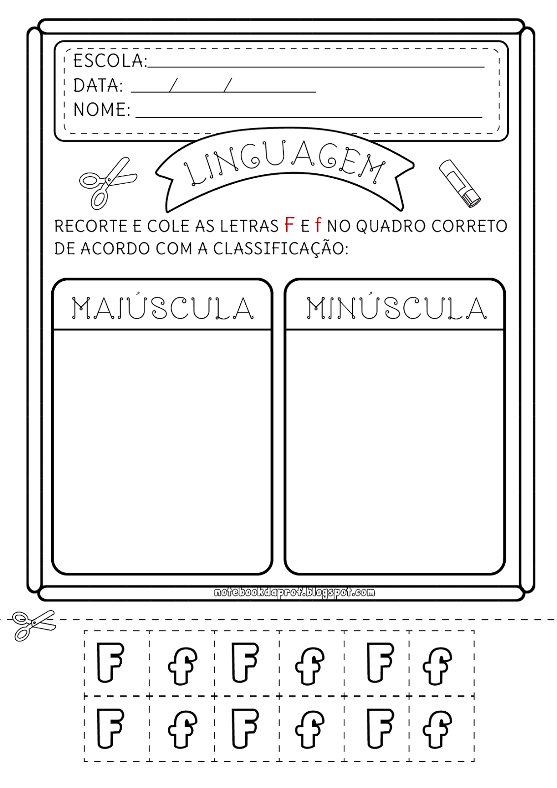Atividades letra Atividades letra