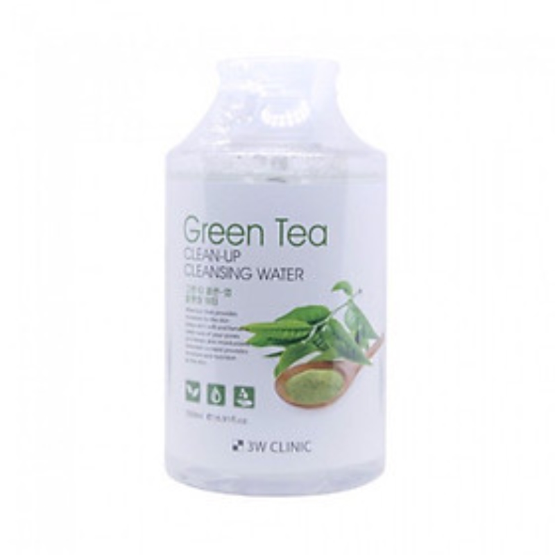 Nước tẩy trang tinh chất trà xanh 3W CLINIC GREEN TEA CLEAN-UP CLEANSING WATER
