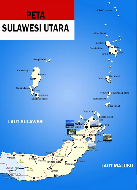 Gambar Peta Sulawesi Utara Lengkap