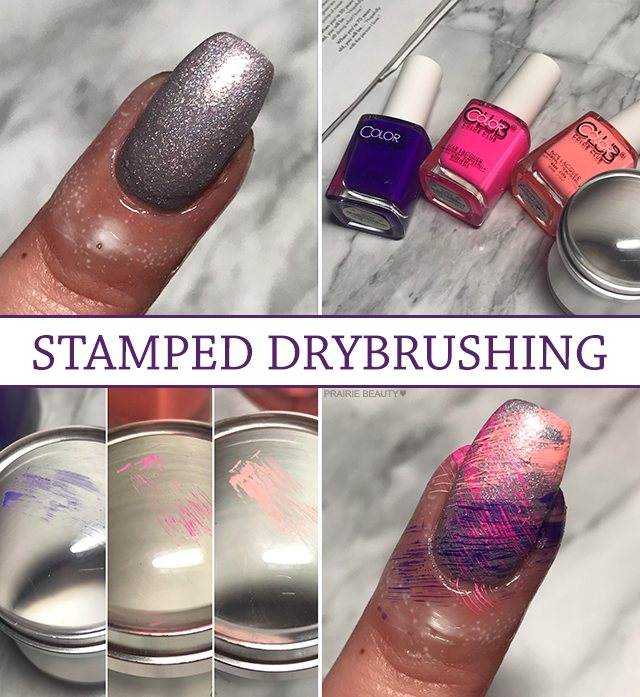 five ways to use a nail stamper without plates 5 dry brushing1