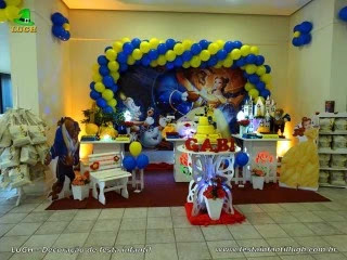 Aluguel tema da Bela e a Fera para festa de aniversário infantil