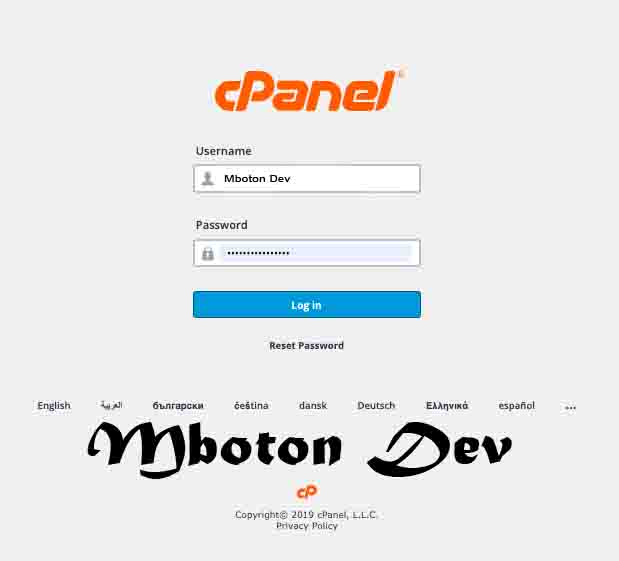 Login Cpanel