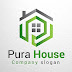 Pura House Real Estate Logo Design Idea