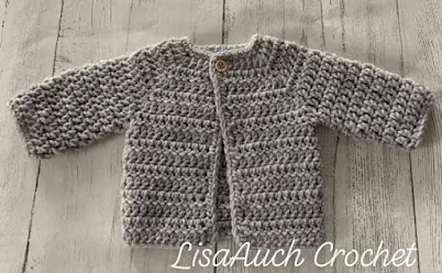 crochet newborn infant baby cardigan pattern free