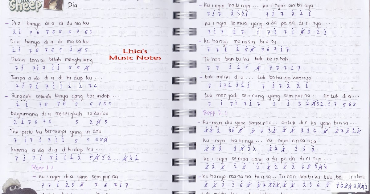 Koleksi not angka: Not Angka Lagu Sammy Simorangkir - Dia 