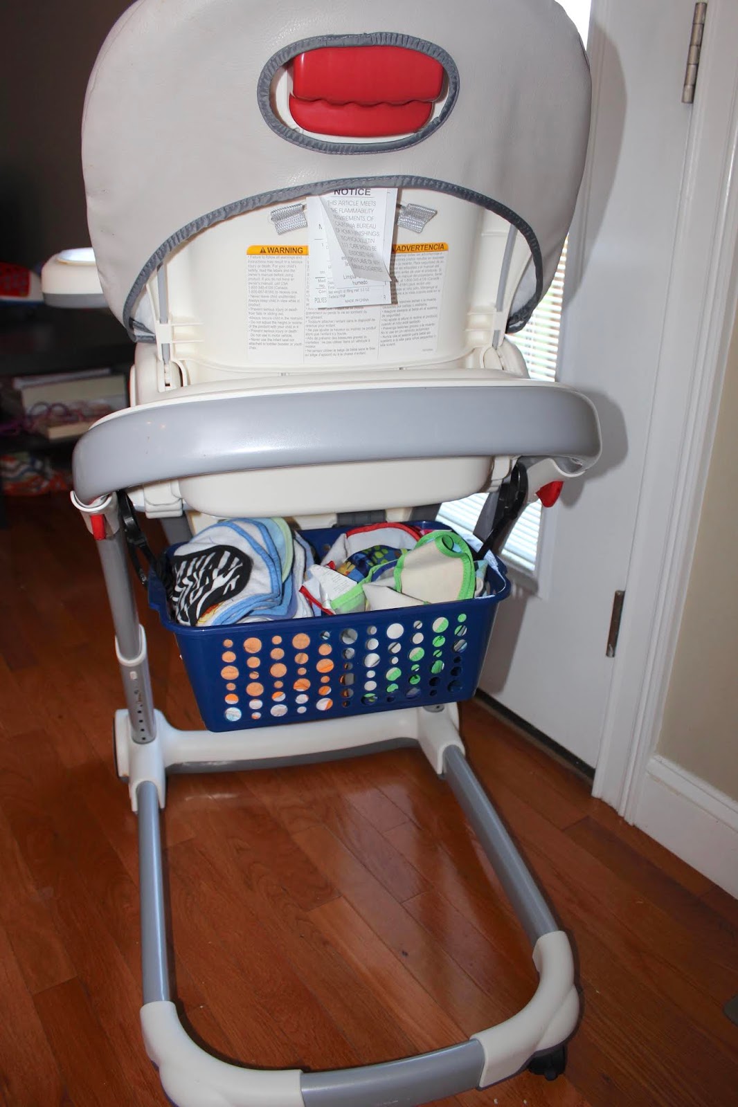 bib attaches to high chair