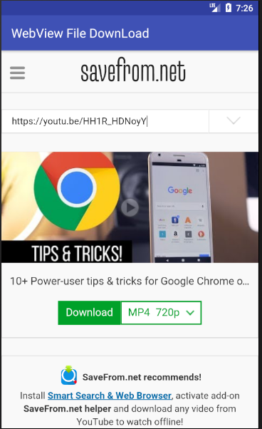 Android Webview File Download Example