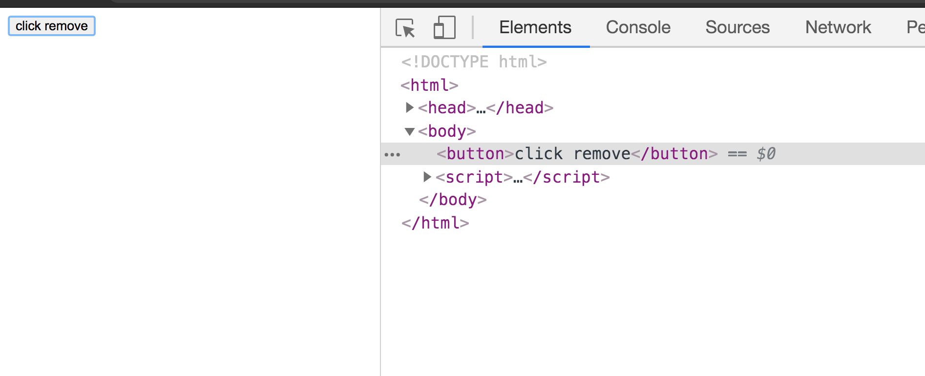 jQuery Remove