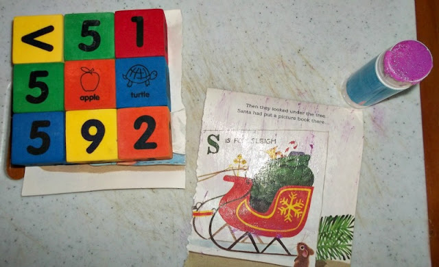 Recycle old books into puzzles and toys for children.