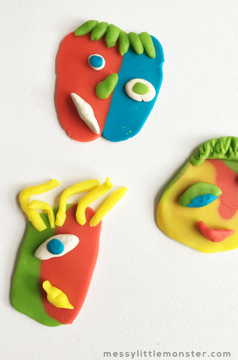 Picasso Art for Kids Playdough Faces Messy Little Monster