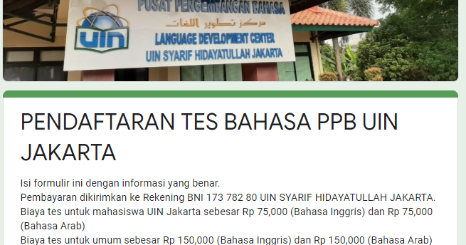 Pengalaman Tes Etic Toefl Di Uin Syarif Hidayatullah Jakarta Biaya Dan Tata Cara
