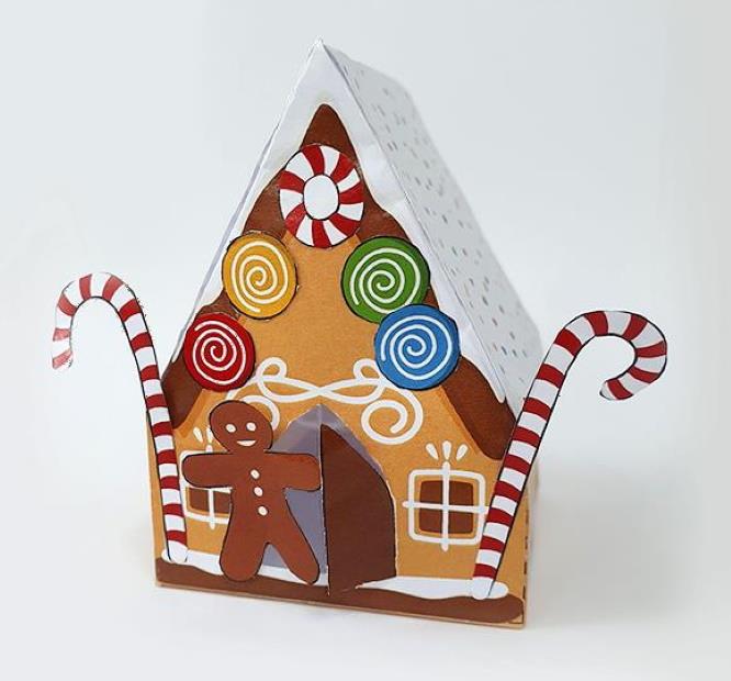 PAPERMAU Christmas Time A Gingerbread House Miniature Paper Model by
