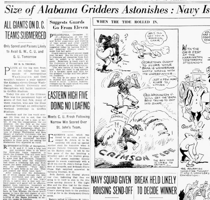 Alabama Yesterdays Alabama Once Played 3 Football Games in a Day