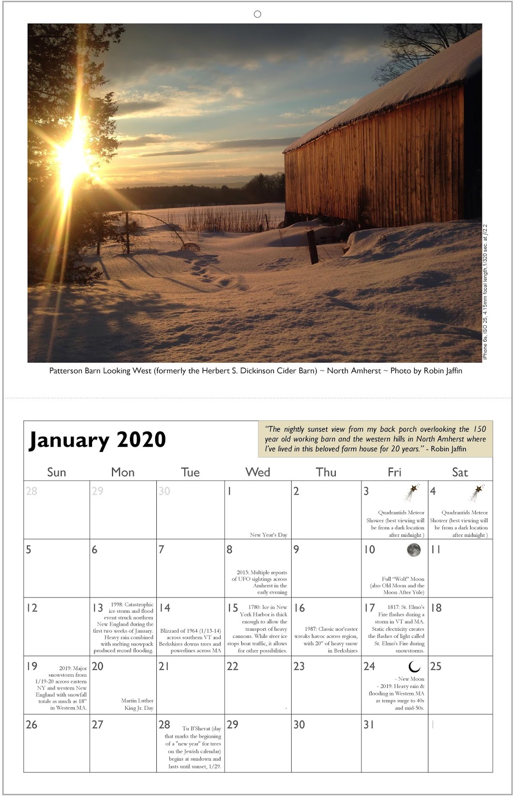 Head in the Clouds Amherst 2020 Head in the Clouds Amherst Calendar