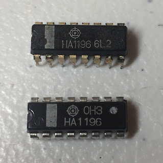 Pioneer SX-650_Old and new integrated circuit Q6 (HA1196)