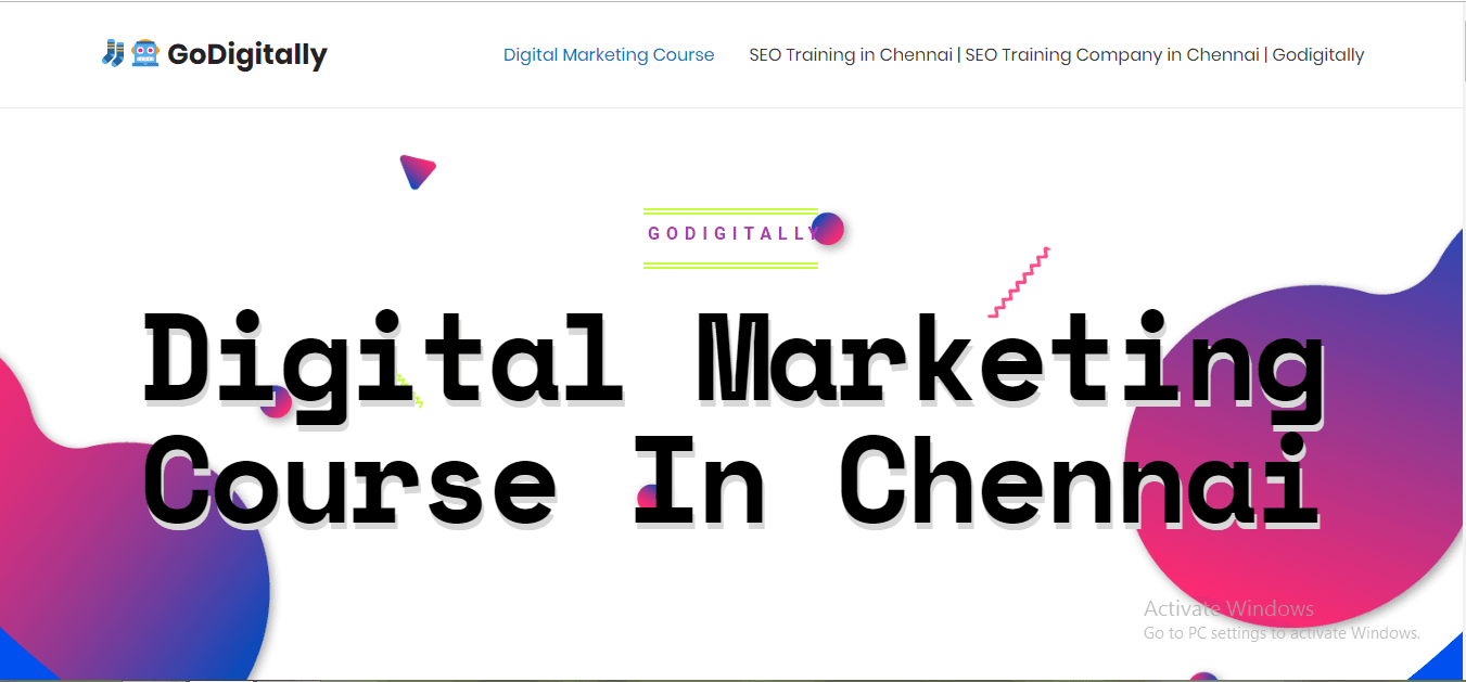 GoDigitally Digital Marketing Course Training Institute in chennai