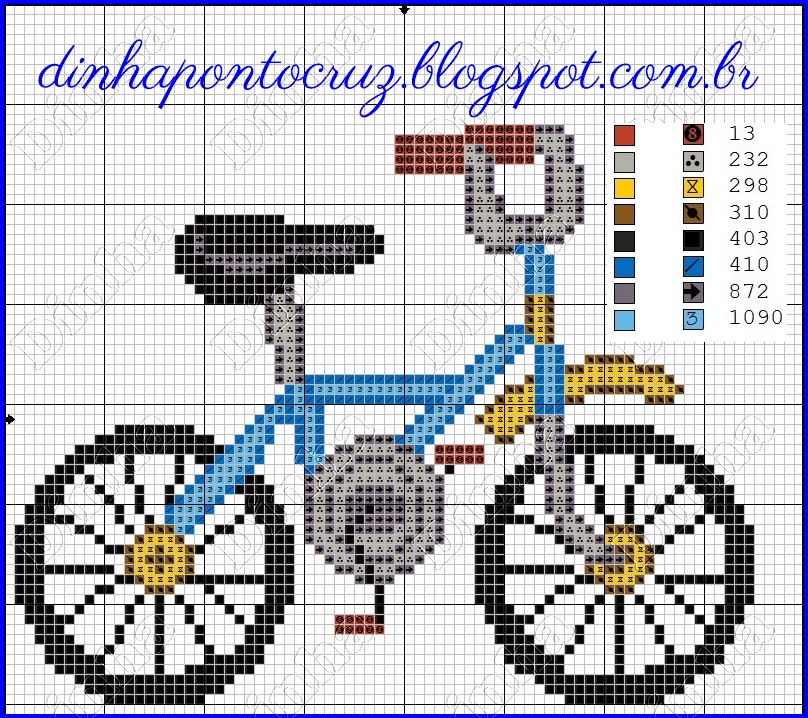 Bicicleta Em Ponto Cruz Dinha Ponto Cruz: Bike em ponto cruz