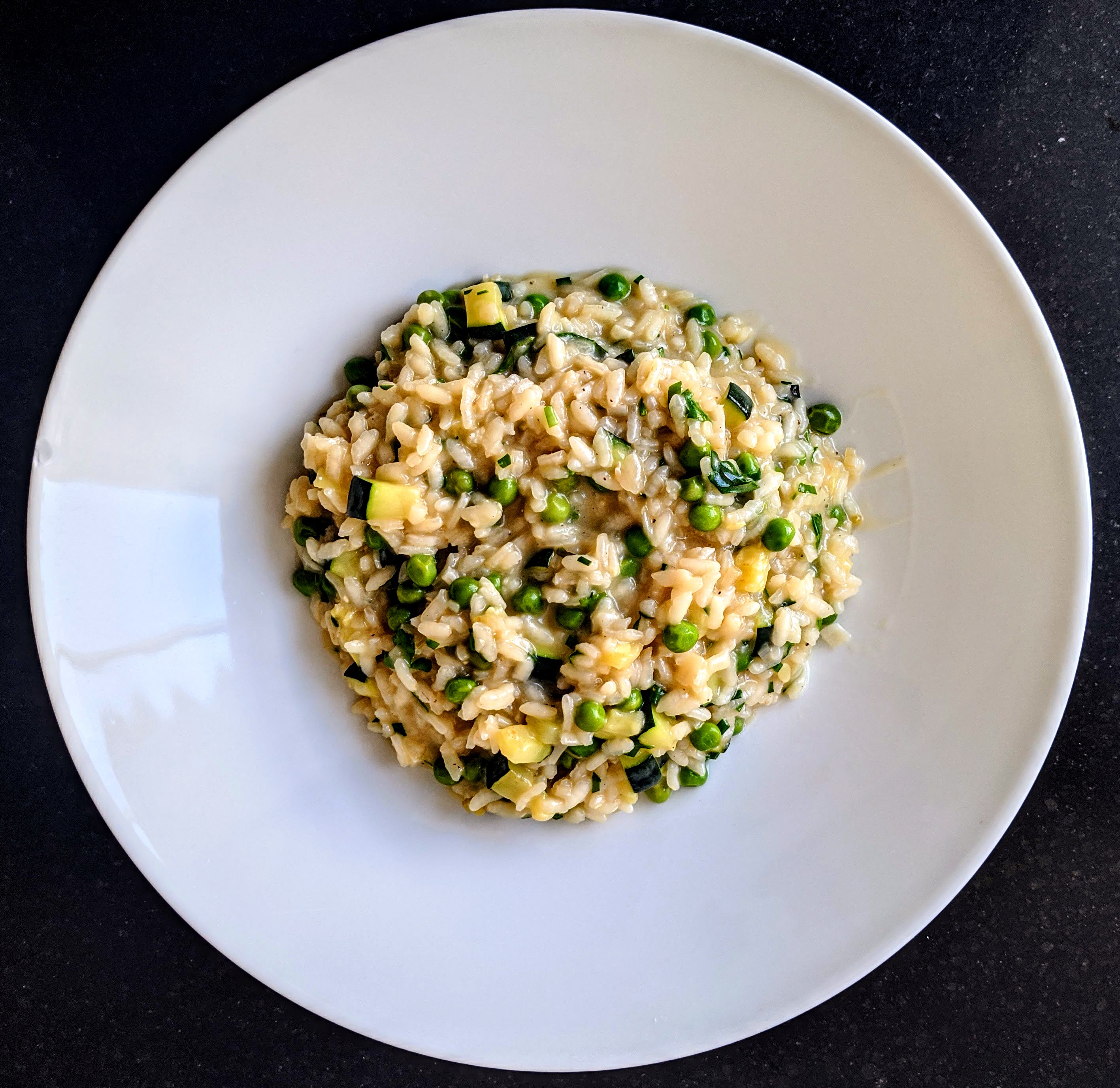 Pea and courgette risotto Kitchen Exile