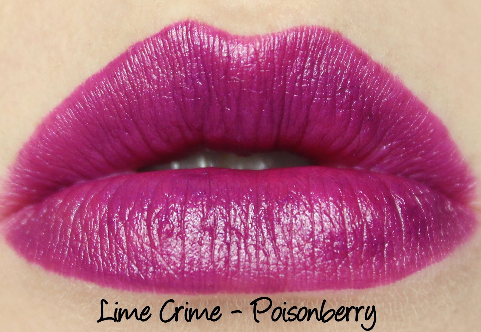 Lime Crime Poisonberry lipstick swatch