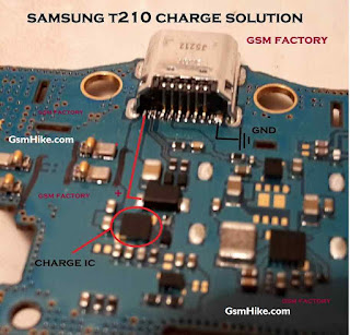 Samsung SM-T210 Charging Solution Check This Compunet Change this red mark charging usb ic.