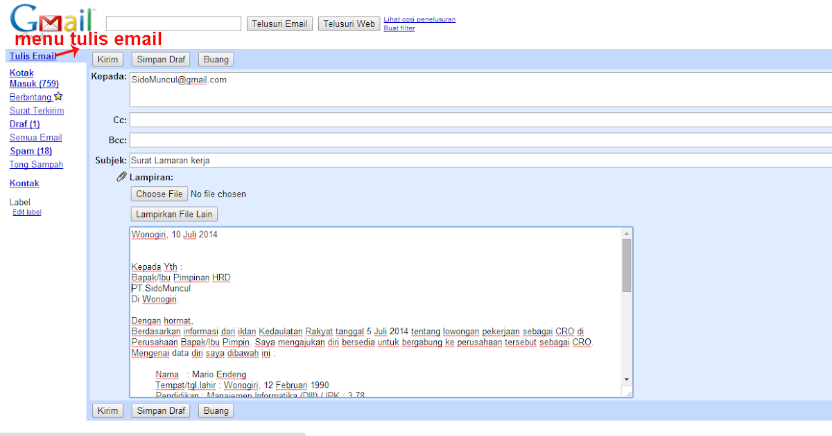 Contoh kata pengantar surat lamaran kerja via email 27+ Kata Pengantar Surat Lamaran Kerja Via Email - Contoh Surat Lamaran