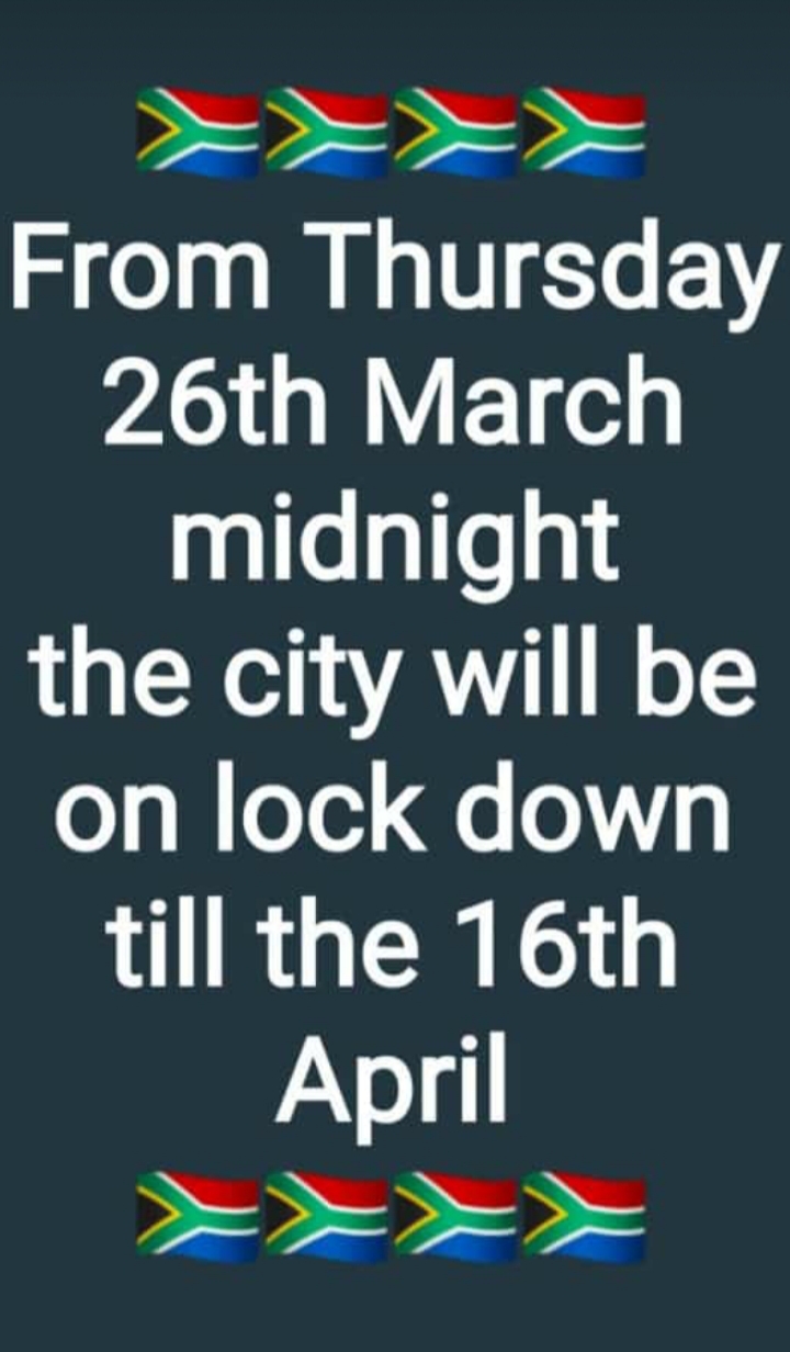 South Africa lockdown! History in the making! Covid19 effects!