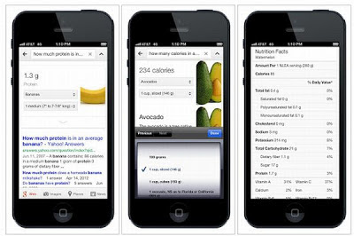 Google incluye información nutricional en las búsquedas de alimentos