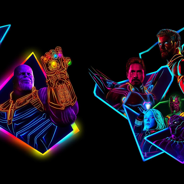 Thanos-Neon-HD-Wallpaper
