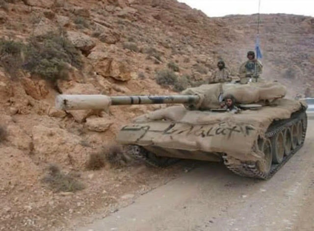 دبابة T-55 بتدريع ناعم تابعة لقوات حفتر
