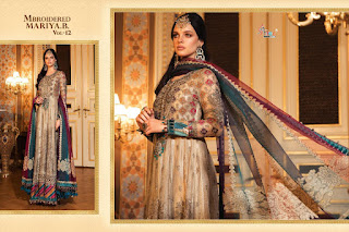 Shree Fab Mbroidered mariya b vol 12 Pakistani Suits