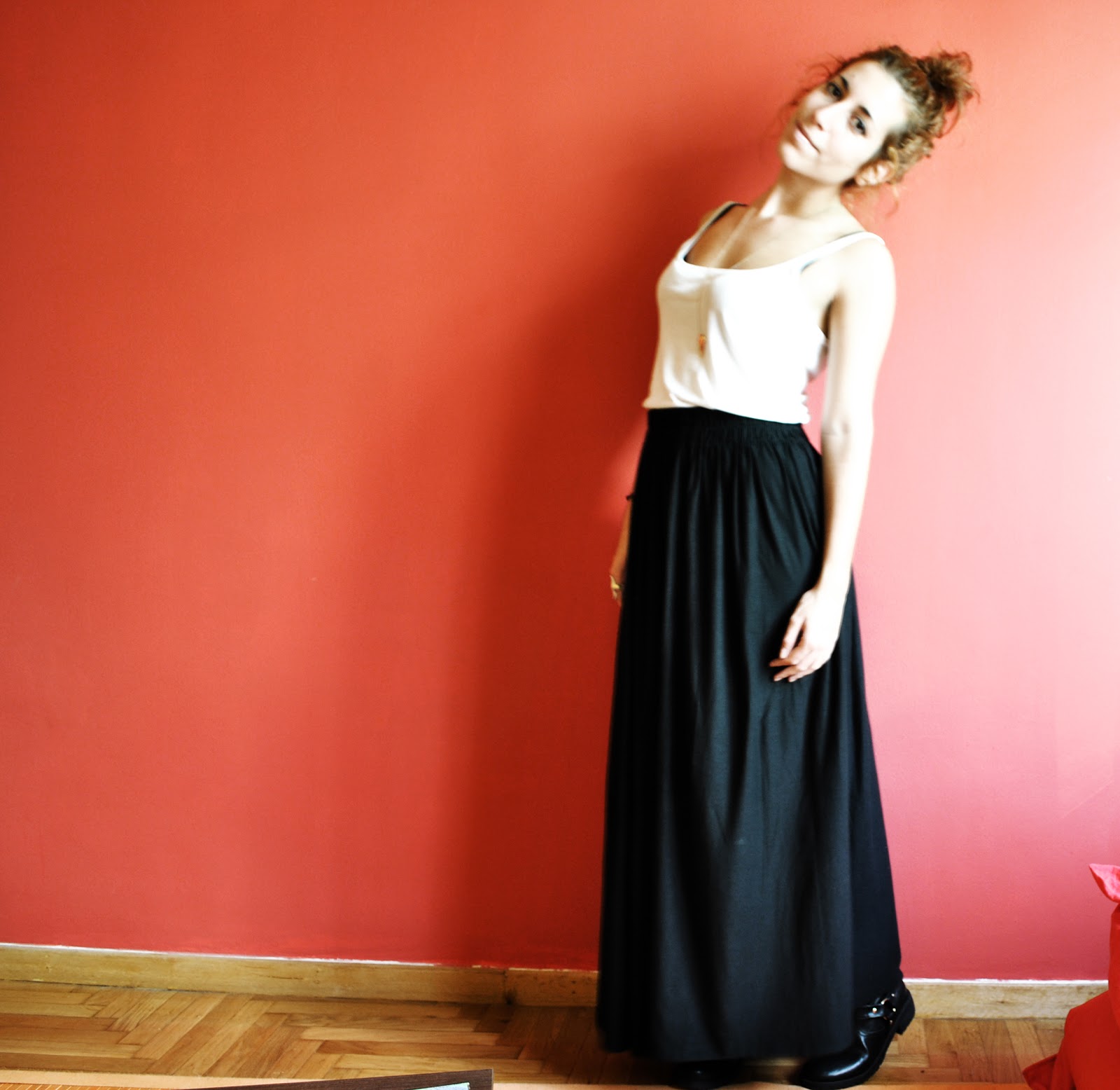 Black Maxi Jersey Skirt //THE WARDROBE PROJECT//