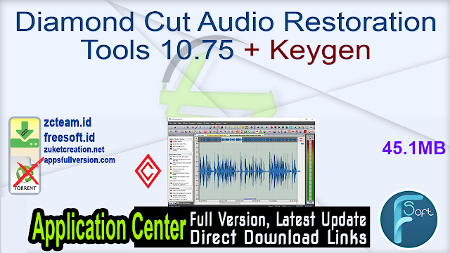 Diamond Cut Audio Restoration Tools 10.75 + Keygen_ ZcTeam.id