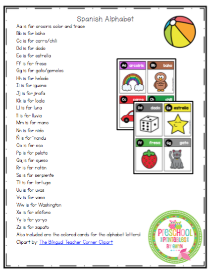 Spanish Alphabet Worksheets and Cards ~ Preschool Printables