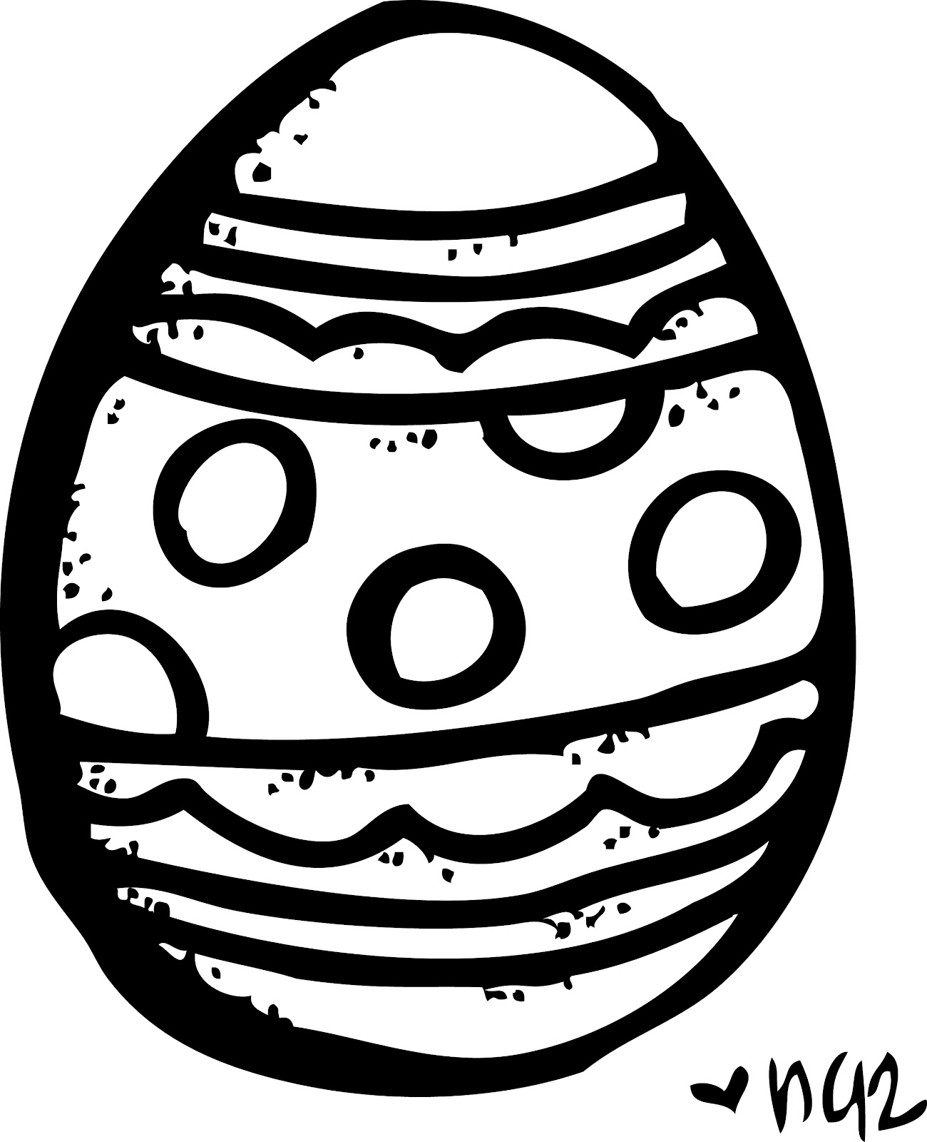 easter egg clipart black and white - photo #42