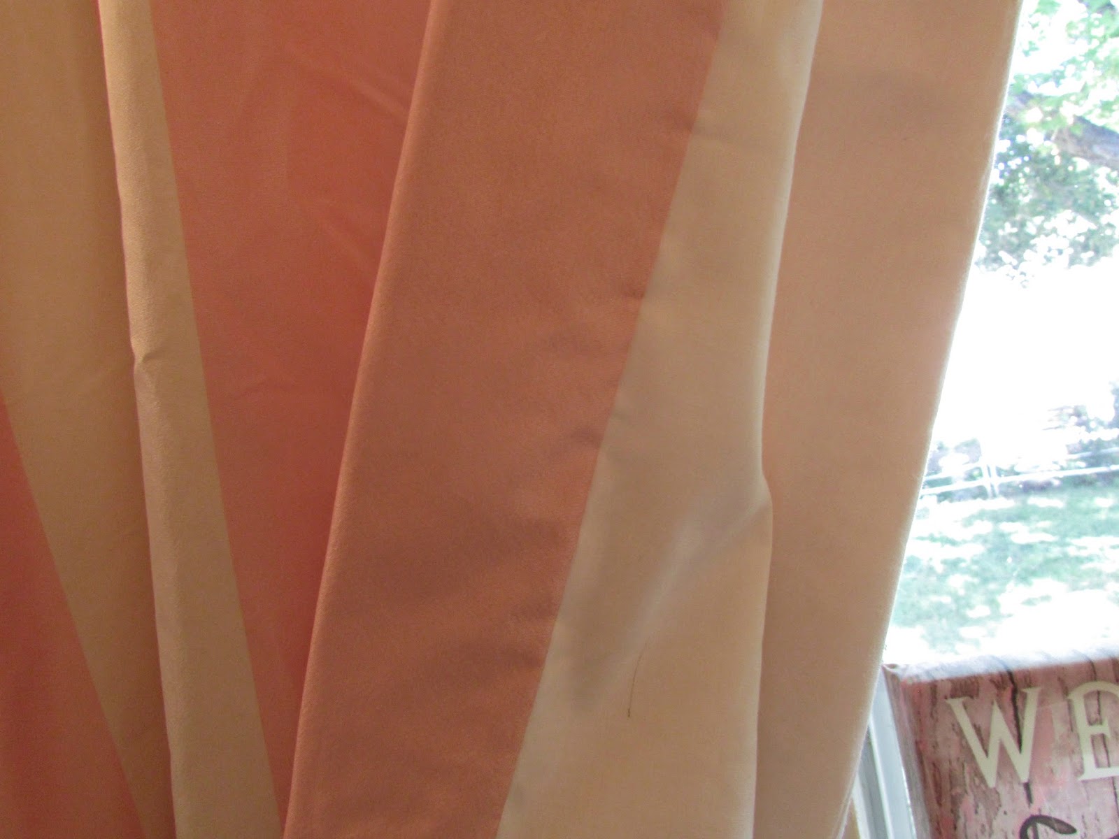 Penny's Vintage Home Pink and White Striped Curtains
