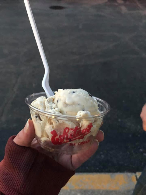 A scoop of Whitey's Chocolate Chip Cookie Dough!