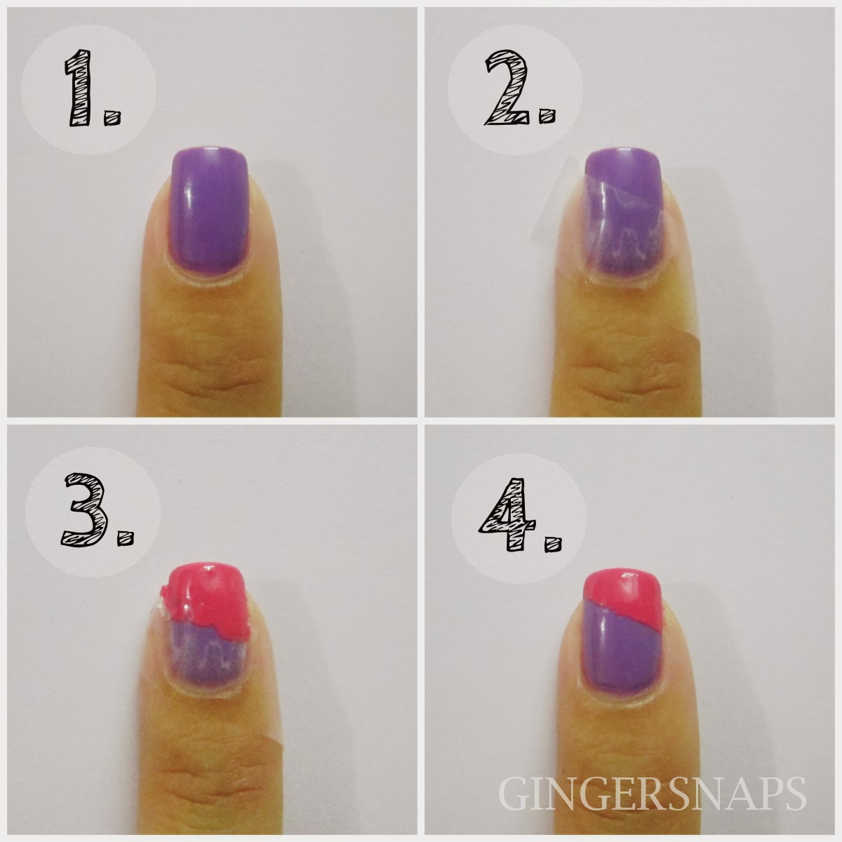 DIY: Easy Nail Art For Beginners Using Scotch Tape | GingerSnaps