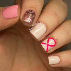 cancer nail awareness breast month nailasaurus pink nails designs ribbon