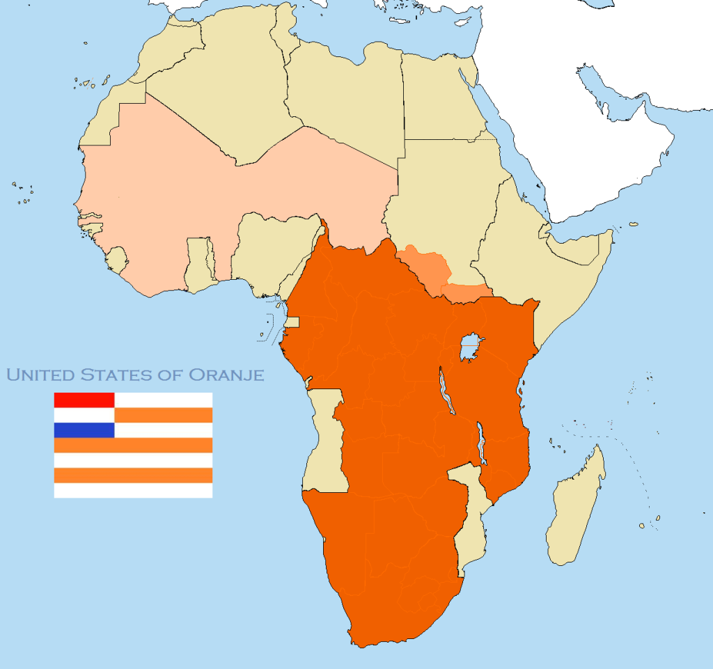 Mapa dos Estados Unidos do Orange na África Doc Sports™