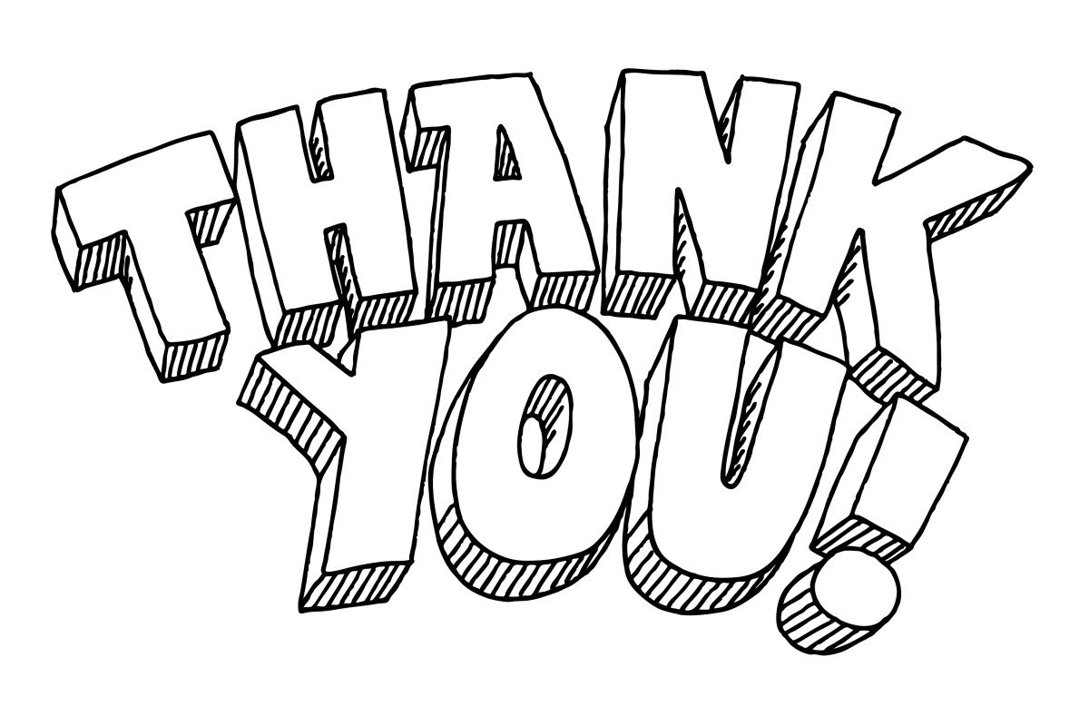 Thank You In Bubble Letters - Formal Letter