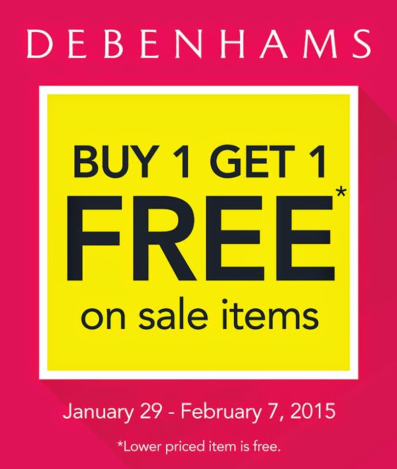 Manila Shopper Debenhams Buy1 Get1 on SALE Items Jan 29Feb 7 2015