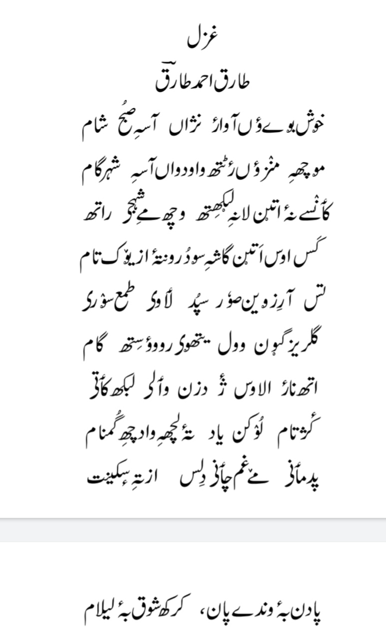 Whispers Of Soul kashmiri poetry by tariq