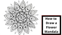 this is a flower mandala made with easy patterns that are simple to use for every beginner. The mandala is made from regular petals, tear drops and leaf pattern