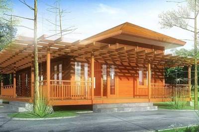 Desain Rumah Kayu Dan Kaca