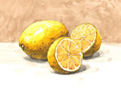 NAMIL ART: [ watercolor step by step] Lemon Basic Fruit