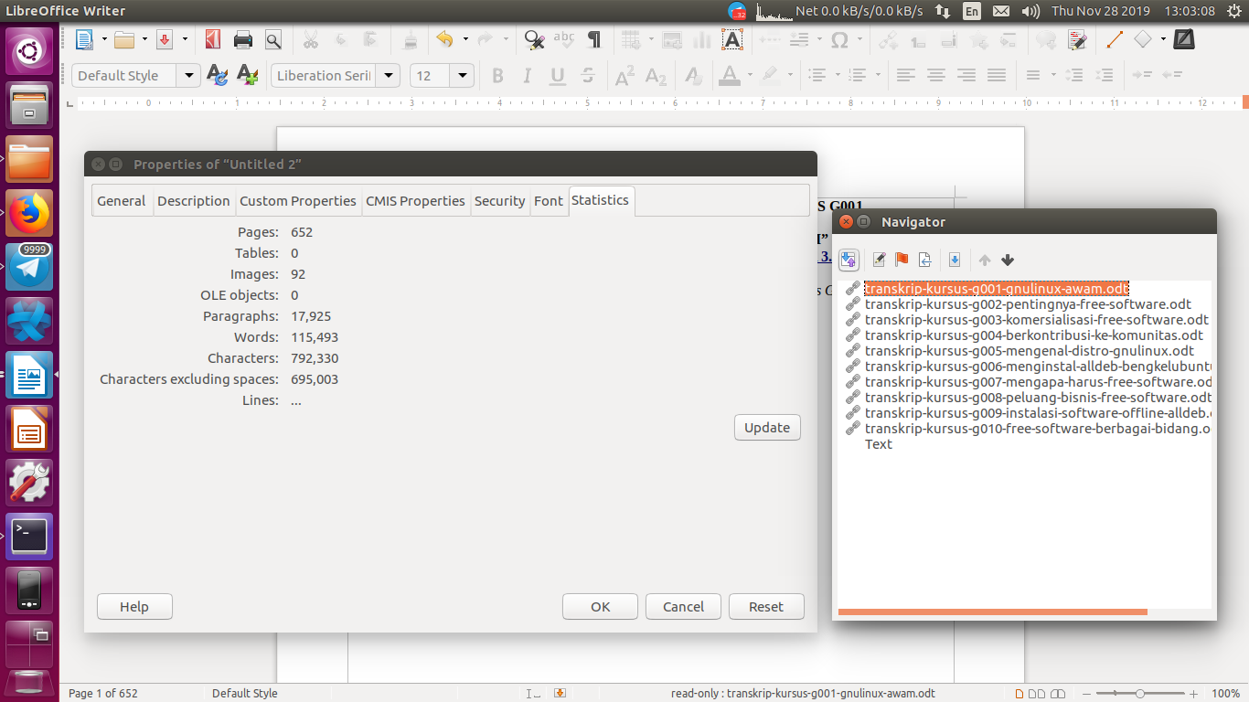 Merge Multiple ODT Documents with LibreOffice (1 Master Method)
