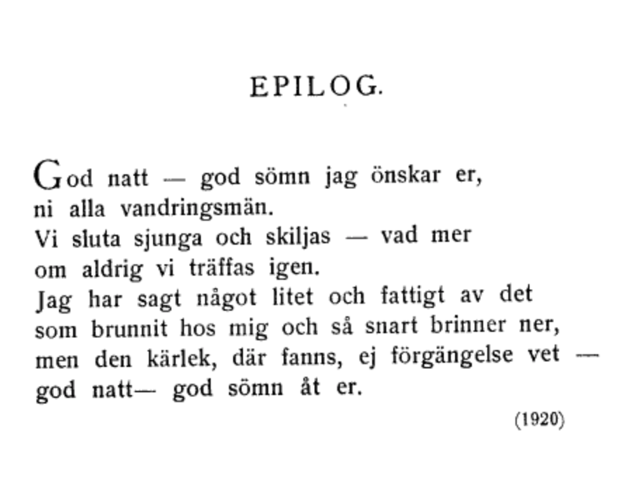 johnirons: Dan Andersson: 'Epilog'